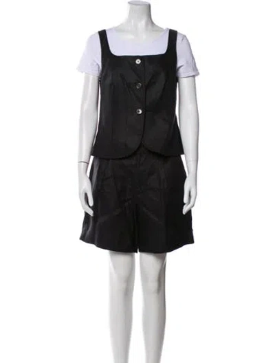 Pre-owned Alex Mill Linen Short Set W/ Tags In Black