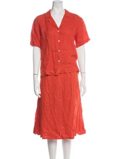 Pre-owned Alex Mill Linen Skirt Set In Orange