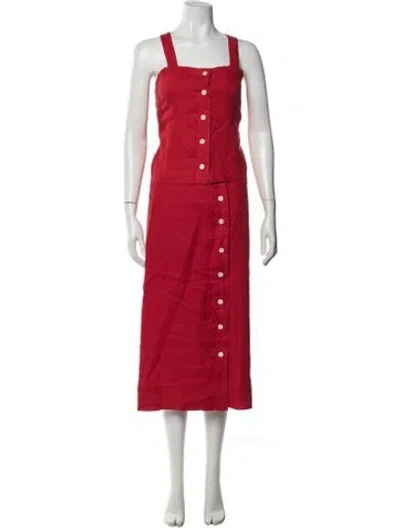 Pre-owned Alex Mill Linen Skirt Set In Red