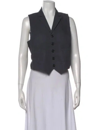 Pre-owned Alex Mill Linen Sleeveless Button-up Top In Gray
