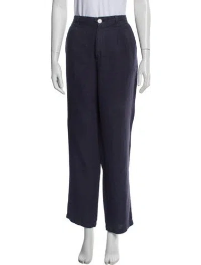 Pre-owned Alex Mill Linen Straight Leg Pants In Blue
