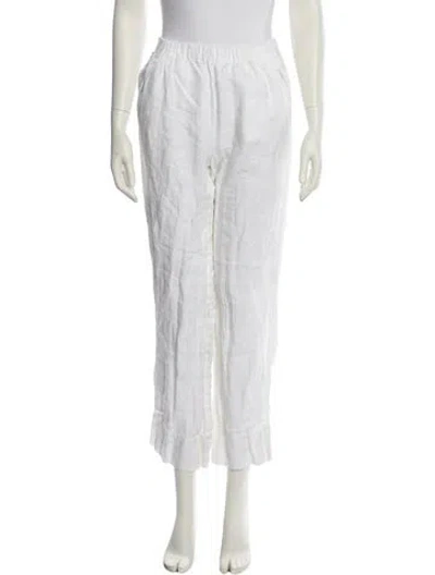 Pre-owned Alex Mill Linen Straight Leg Pants In White