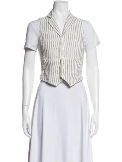 Pre-owned Alex Mill Linen Striped Vest In Multicolor