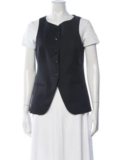 Pre-owned Alex Mill Linen Vest In Black