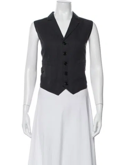 Pre-owned Alex Mill Linen Vest In Blue