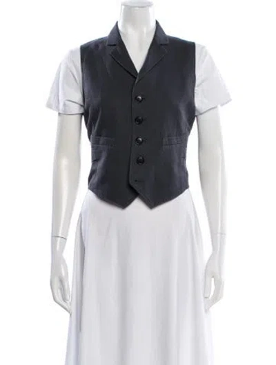 Pre-owned Alex Mill Linen Vest In Blue