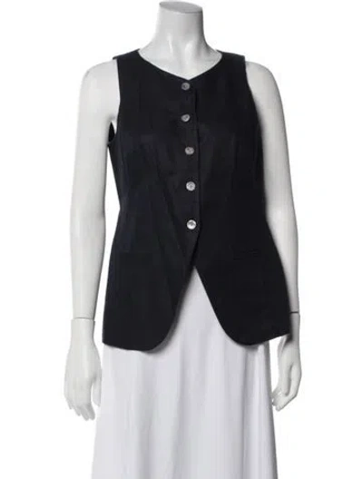 Pre-owned Alex Mill Linen Vest In Blue