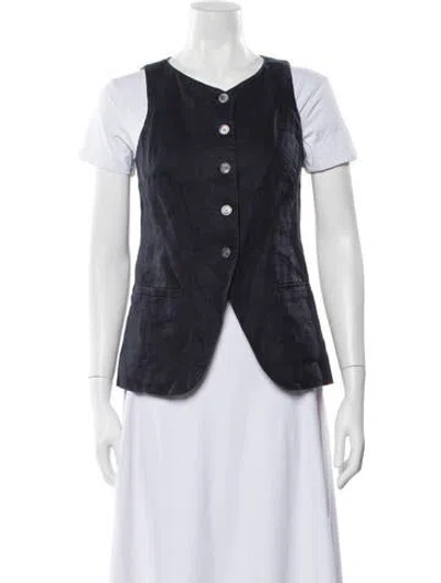 Pre-owned Alex Mill Linen Vest In Gray