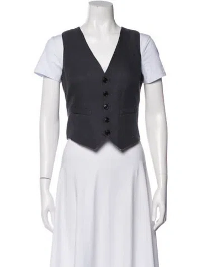 Pre-owned Alex Mill Linen Vest In Gray