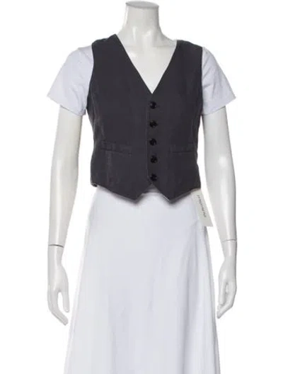 Pre-owned Alex Mill Linen Vest In Gray