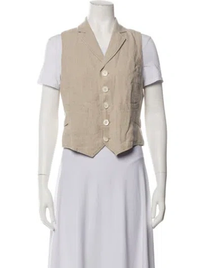 Pre-owned Alex Mill Linen Vest In Neutrals