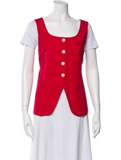 Pre-owned Alex Mill Linen Vest W/ Tags In Red