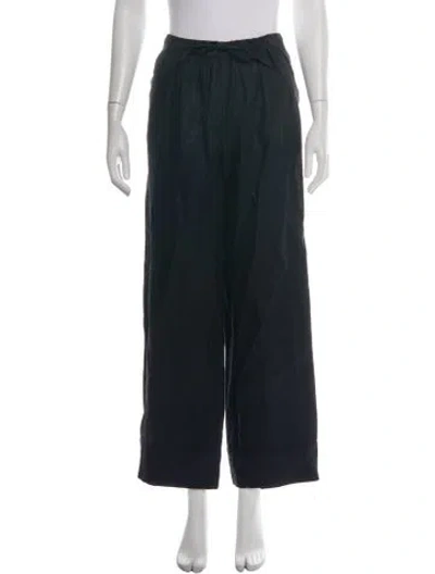 Pre-owned Alex Mill Linen Wide Leg Pants In Black