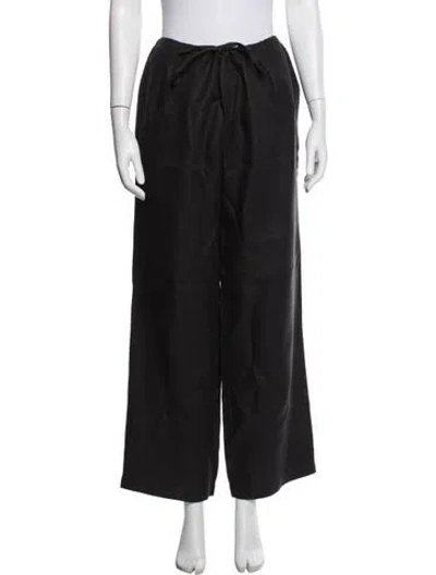 Pre-owned Alex Mill Linen Wide Leg Pants In Black