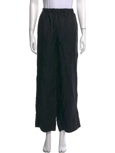 Pre-owned Alex Mill Linen Wide Leg Pants In Black
