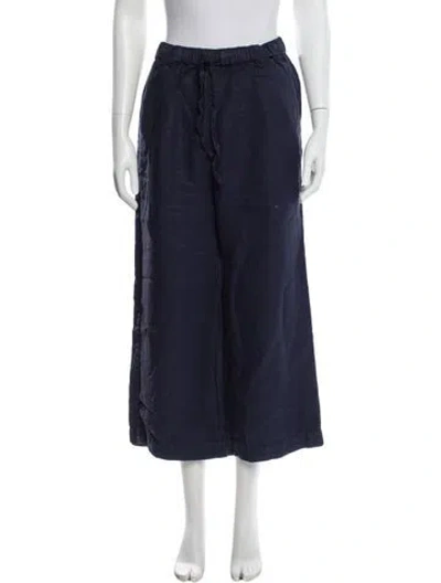 Pre-owned Alex Mill Linen Wide Leg Pants In Blue