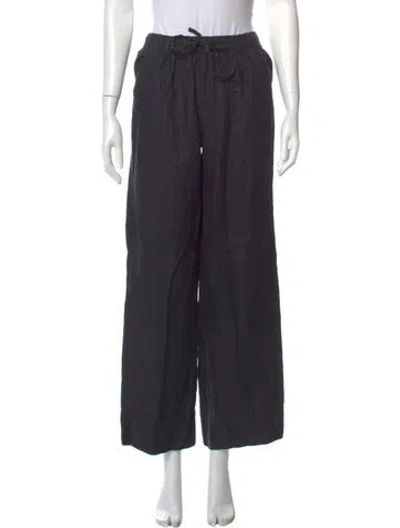Pre-owned Alex Mill Linen Wide Leg Pants In Blue
