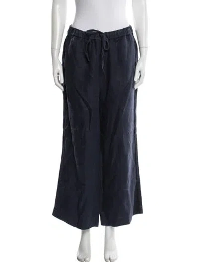 Pre-owned Alex Mill Linen Wide Leg Pants In Blue