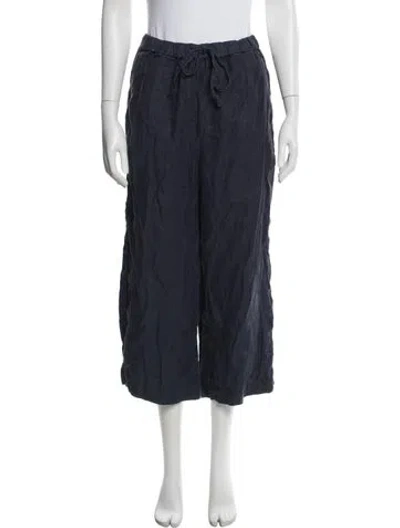 Pre-owned Alex Mill Linen Wide Leg Pants In Blue