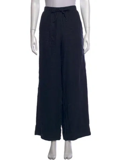 Pre-owned Alex Mill Linen Wide Leg Pants In Blue