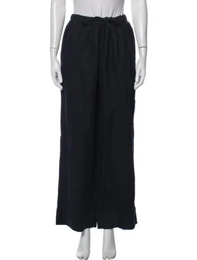Pre-owned Alex Mill Linen Wide Leg Pants In Blue