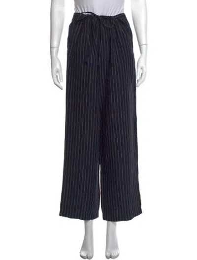 Pre-owned Alex Mill Linen Wide Leg Pants In Blue