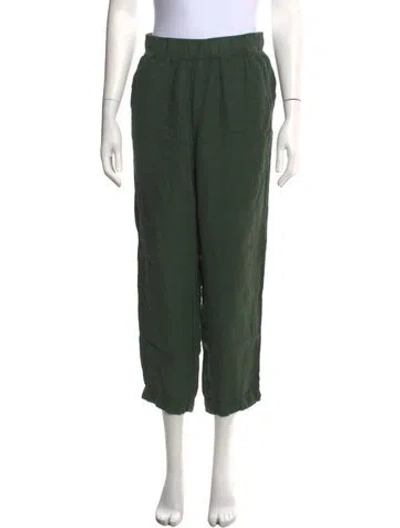 Pre-owned Alex Mill Linen Wide Leg Pants In Green
