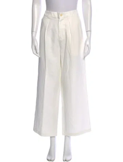 Pre-owned Alex Mill Linen Wide Leg Pants W/ Tags In Neutral