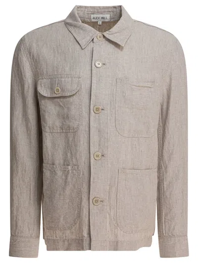 Alex Mill Linen Work Jacket In White