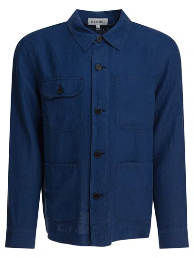 Alex Mill Work Overshirt Jacket In Blue