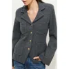 Alex Mill London Merino Wool Blend Sweater Jacket In Gray