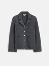 Alex Mill London Merino Wool Blend Sweater Jacket In Gray
