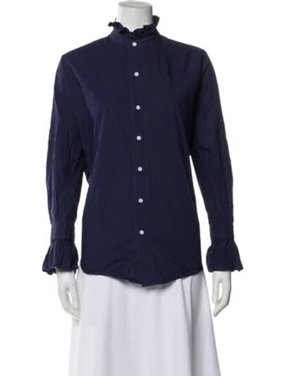 Pre-owned Alex Mill Long Sleeve Blouse In Blue