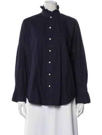Pre-owned Alex Mill Long Sleeve Blouse In Blue