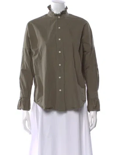Pre-owned Alex Mill Long Sleeve Blouse In Green