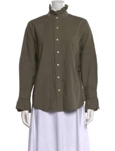 Pre-owned Alex Mill Long Sleeve Blouse In Green