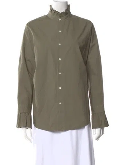 Pre-owned Alex Mill Long Sleeve Blouse In Green