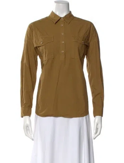 Pre-owned Alex Mill Long Sleeve Blouse In Neutral