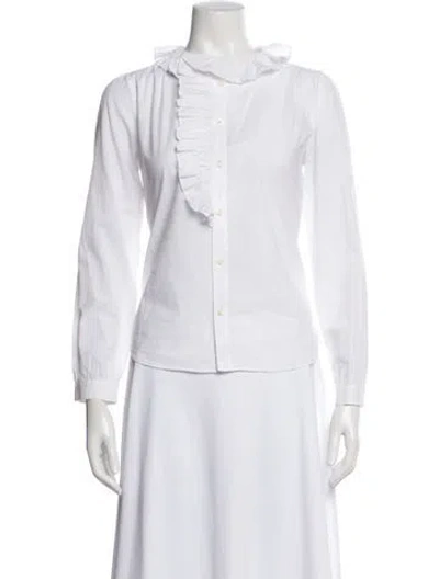 Pre-owned Alex Mill Long Sleeve Blouse In White