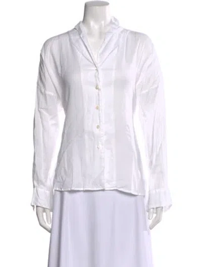 Pre-owned Alex Mill Long Sleeve Blouse In White