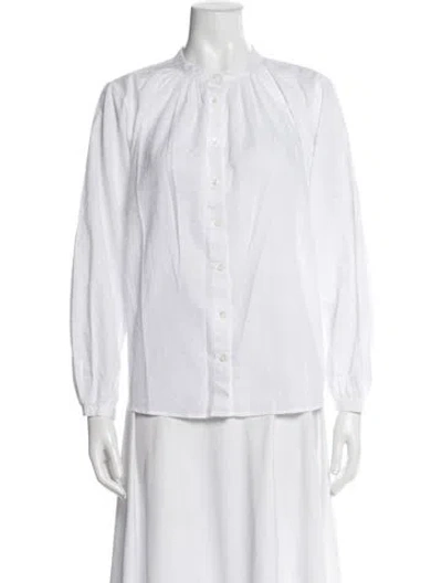 Pre-owned Alex Mill Long Sleeve Blouse In White