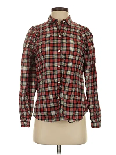 Pre-owned Alex Mill Long Sleeve Button Down Shirt In Red