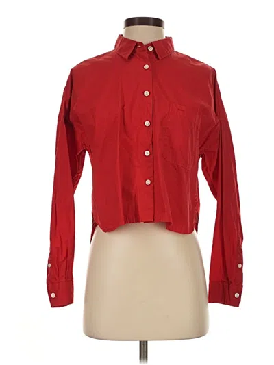 Pre-owned Alex Mill Long Sleeve Button Down Shirt In Red