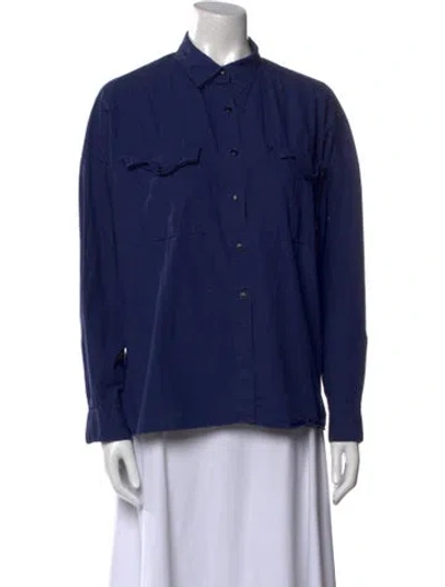 Pre-owned Alex Mill Long Sleeve Button-up Top In Blue