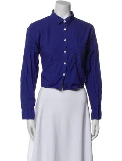Pre-owned Alex Mill Long Sleeve Button-up Top In Blue