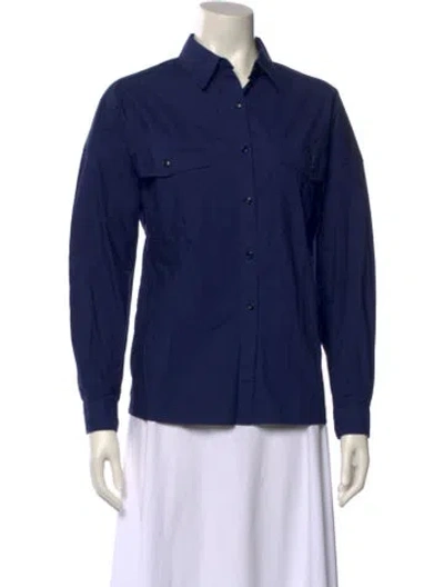 Pre-owned Alex Mill Long Sleeve Button-up Top In Blue