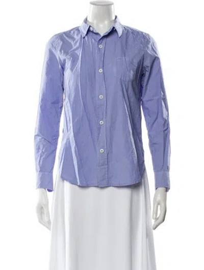 Pre-owned Alex Mill Long Sleeve Button-up Top In Blue