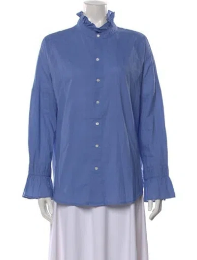 Pre-owned Alex Mill Long Sleeve Button-up Top In Blue