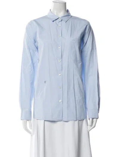 Pre-owned Alex Mill Long Sleeve Button-up Top In Blue