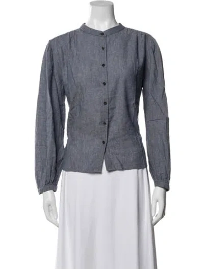 Pre-owned Alex Mill Long Sleeve Button-up Top In Blue